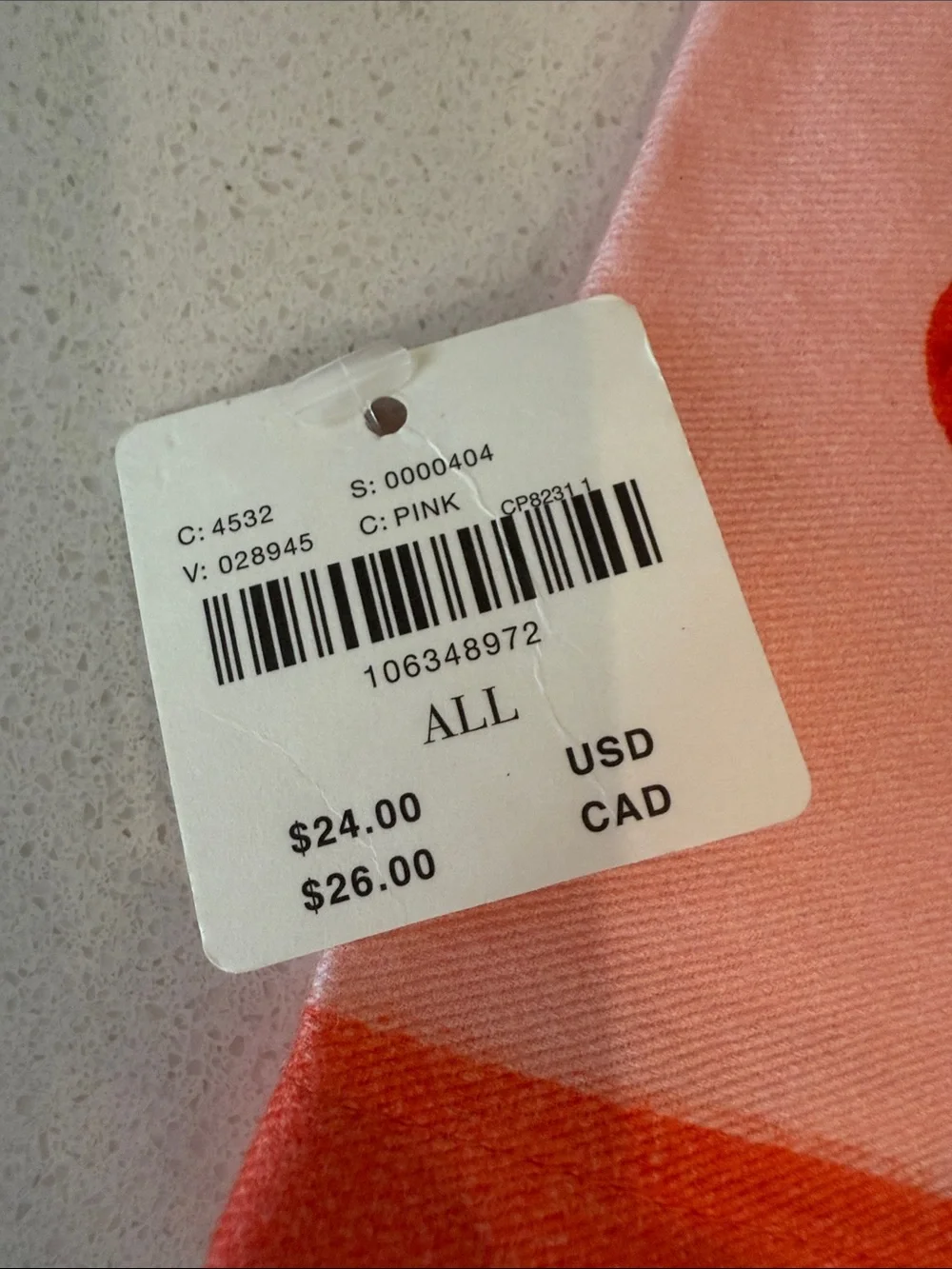 Anthropologie I Love Dogs Dish Towel Pink